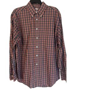 Brooks Brothers Mens Plaid Button Down Long Sleeve Shirt Medium Cotton Note!